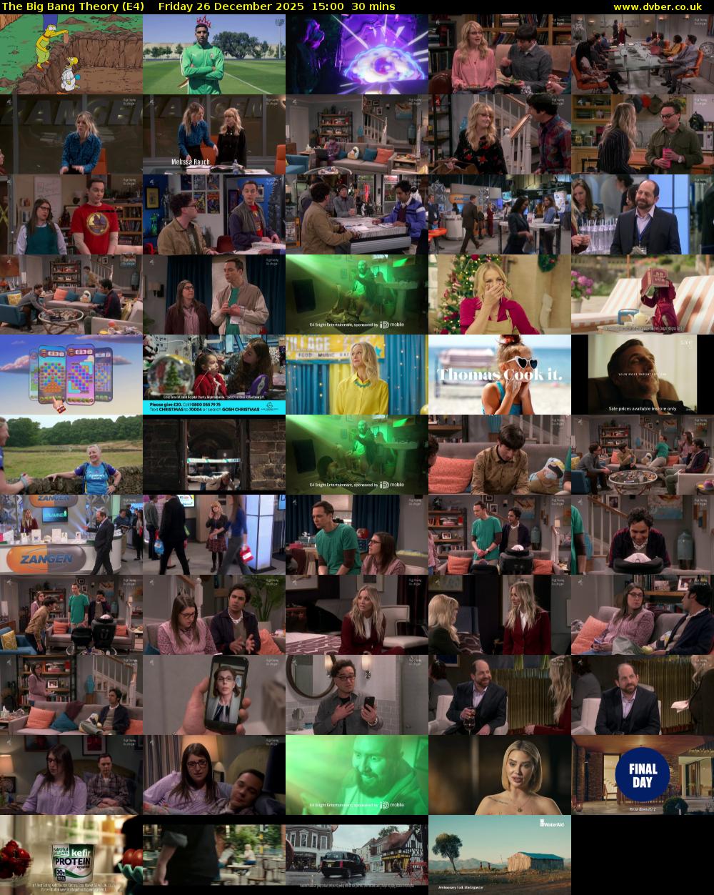 The Big Bang Theory (E4) Friday 26 December 2025 15:00 - 15:30