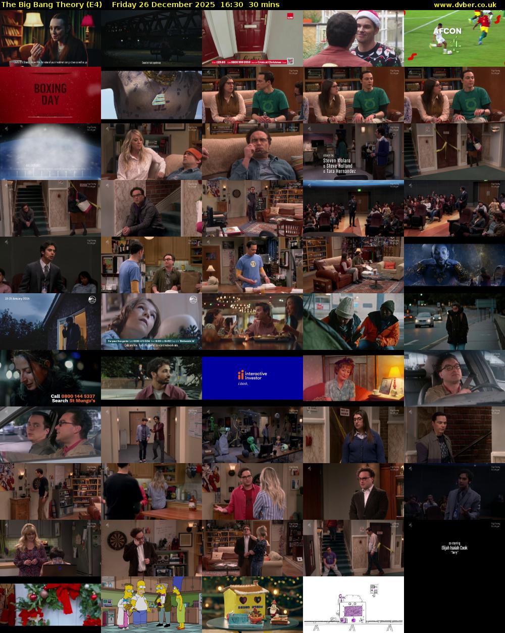 The Big Bang Theory (E4) Friday 26 December 2025 16:30 - 17:00