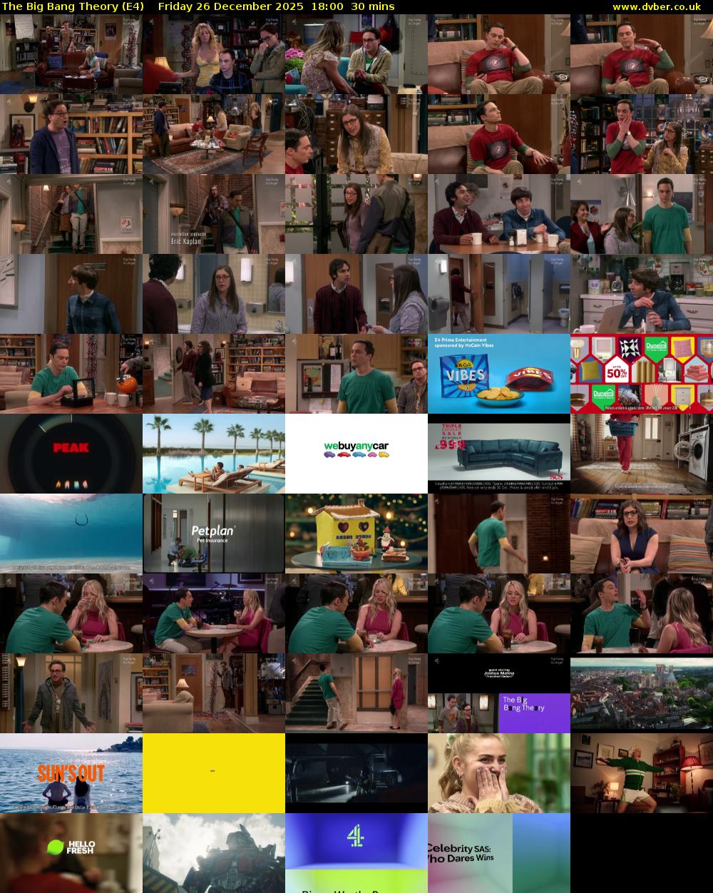 The Big Bang Theory (E4) Friday 26 December 2025 18:00 - 18:30