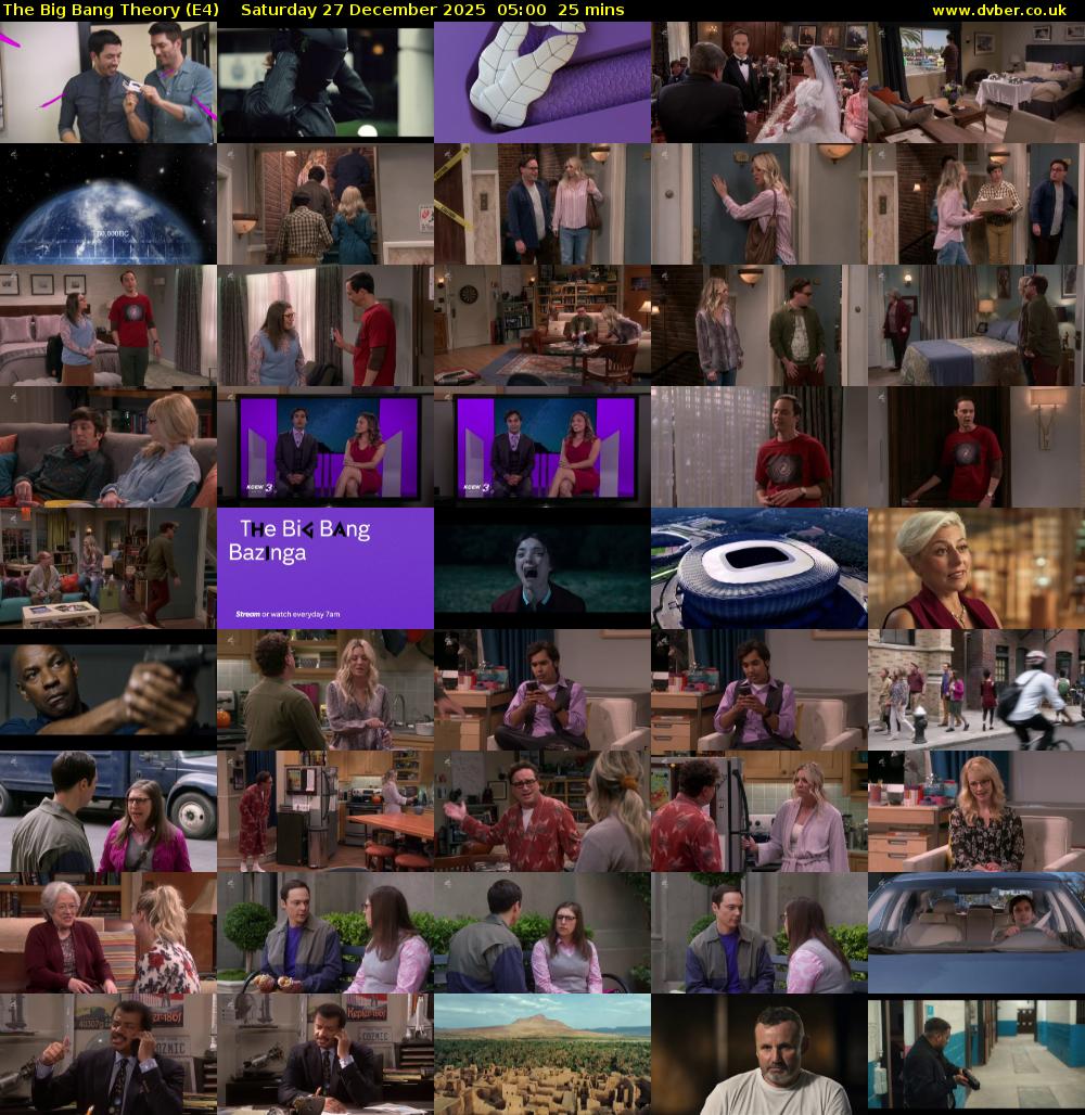 The Big Bang Theory (E4) Saturday 27 December 2025 05:00 - 05:25