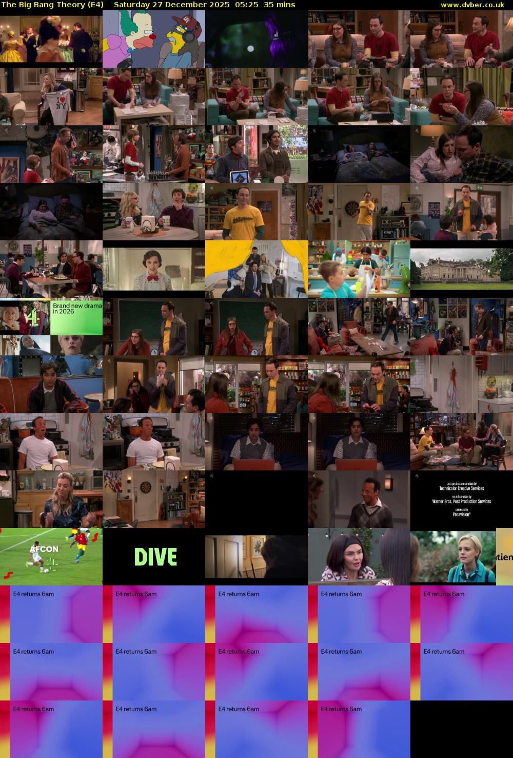 The Big Bang Theory (E4) Saturday 27 December 2025 05:25 - 06:00
