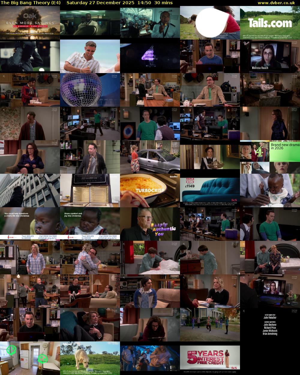 The Big Bang Theory (E4) Saturday 27 December 2025 14:50 - 15:20