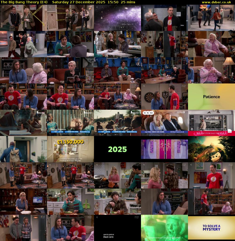 The Big Bang Theory (E4) Saturday 27 December 2025 15:50 - 16:15