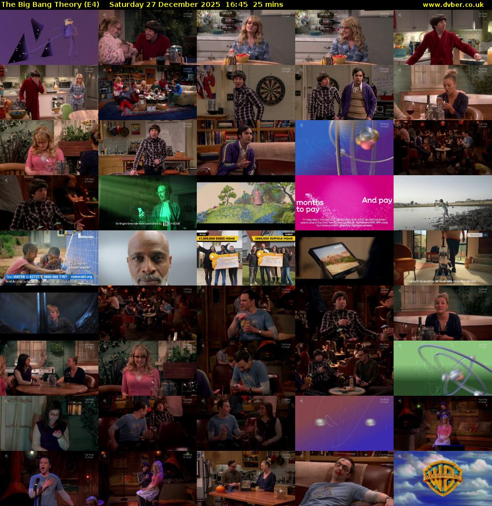 The Big Bang Theory (E4) Saturday 27 December 2025 16:45 - 17:10