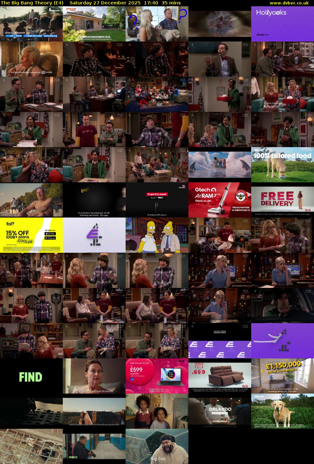 The Big Bang Theory (E4) Saturday 27 December 2025 17:40 - 18:15