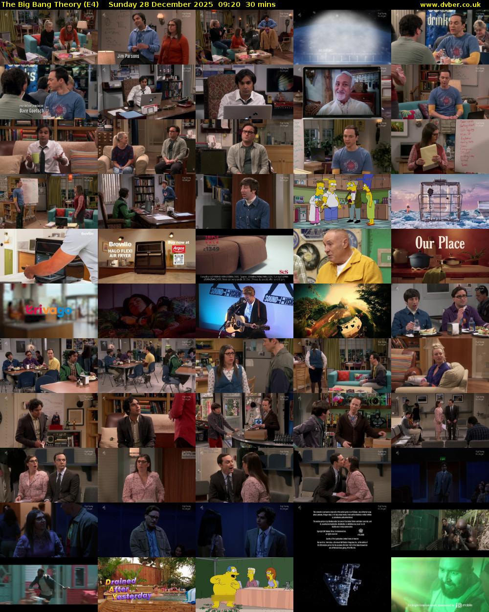 The Big Bang Theory (E4) Sunday 28 December 2025 09:20 - 09:50