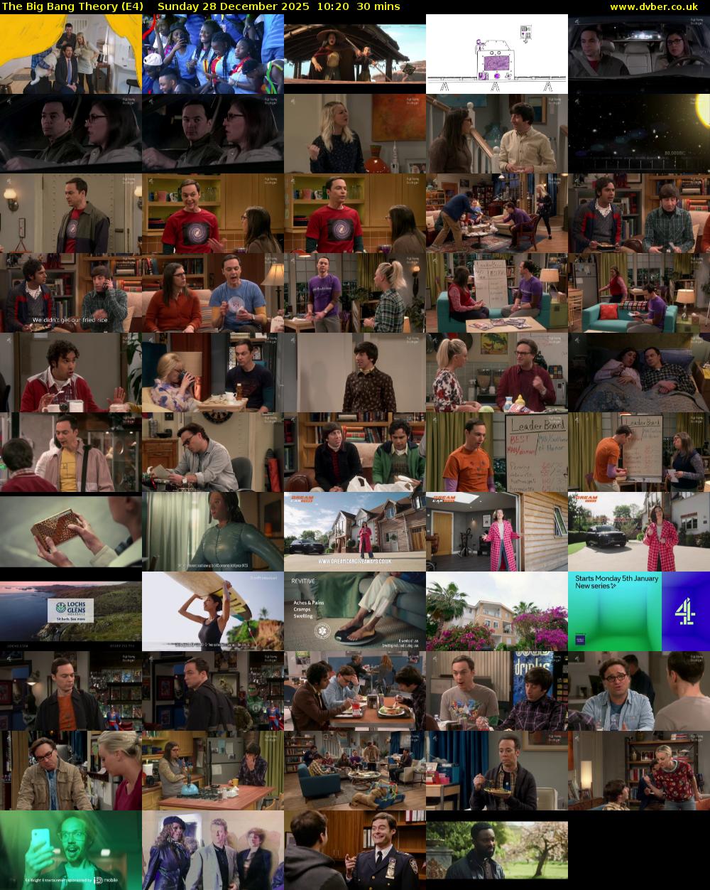 The Big Bang Theory (E4) Sunday 28 December 2025 10:20 - 10:50