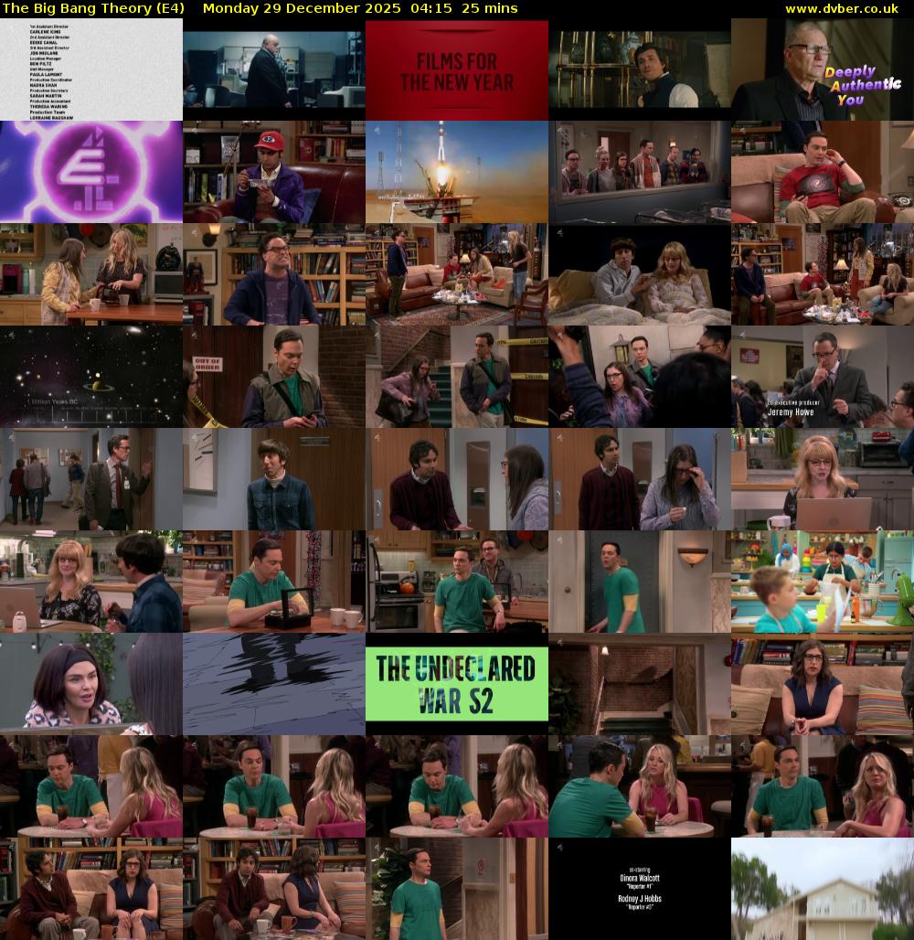 The Big Bang Theory (E4) Monday 29 December 2025 04:15 - 04:40