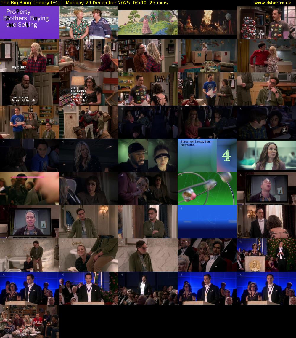 The Big Bang Theory (E4) Monday 29 December 2025 04:40 - 05:05