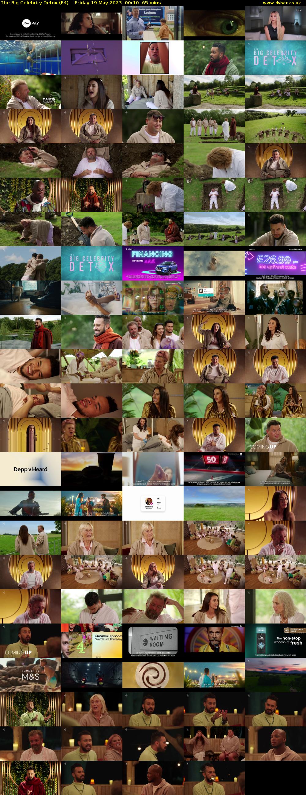 The Big Celebrity Detox (E4) Friday 19 May 2023 00:10 - 01:15
