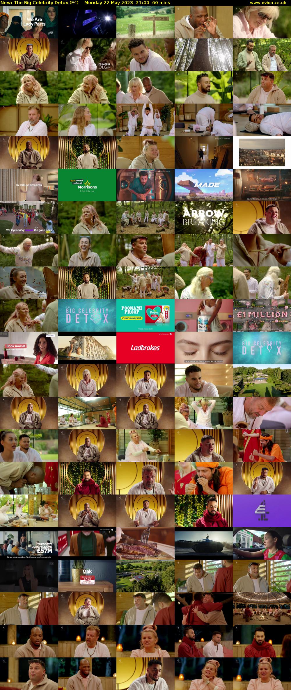 The Big Celebrity Detox (E4) Monday 22 May 2023 21:00 - 22:00