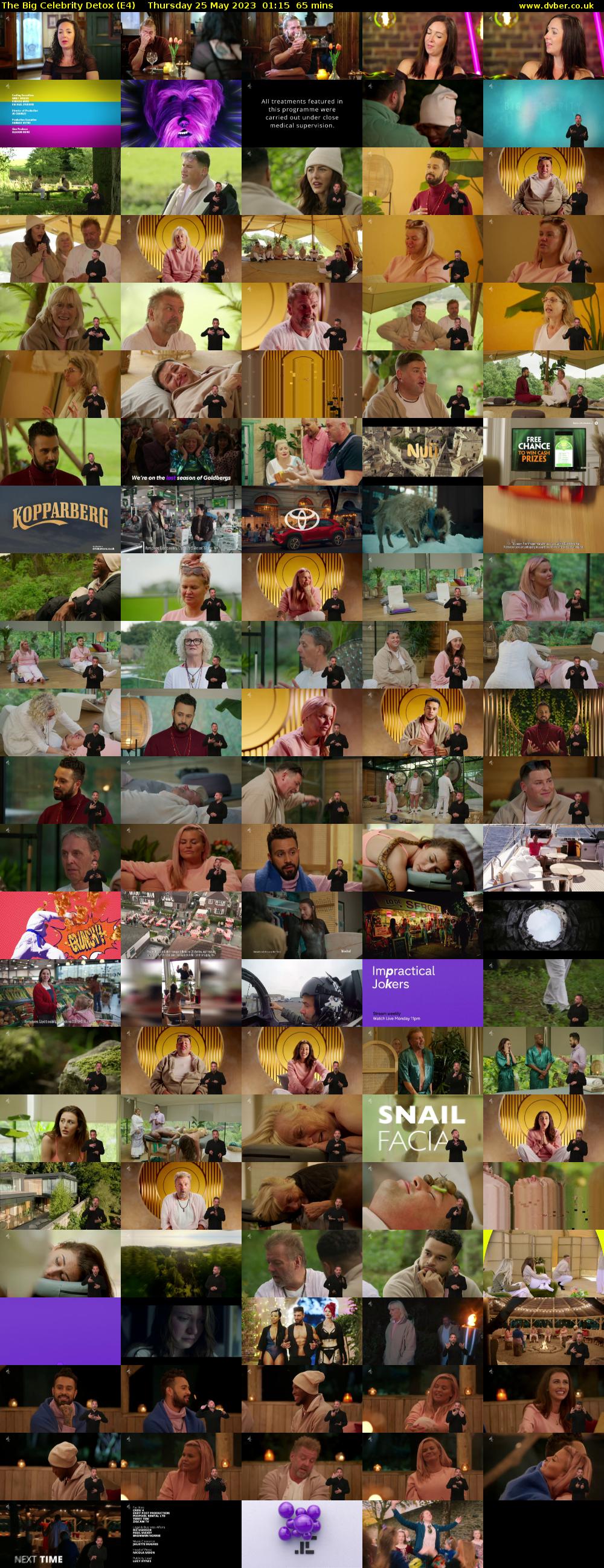 The Big Celebrity Detox (E4) Thursday 25 May 2023 01:15 - 02:20