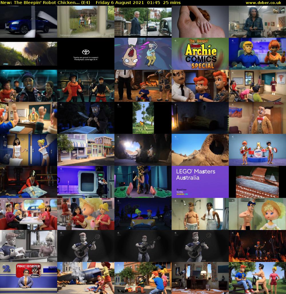The Bleepin' Robot Chicken... (E4) Friday 6 August 2021 01:45 - 02:10