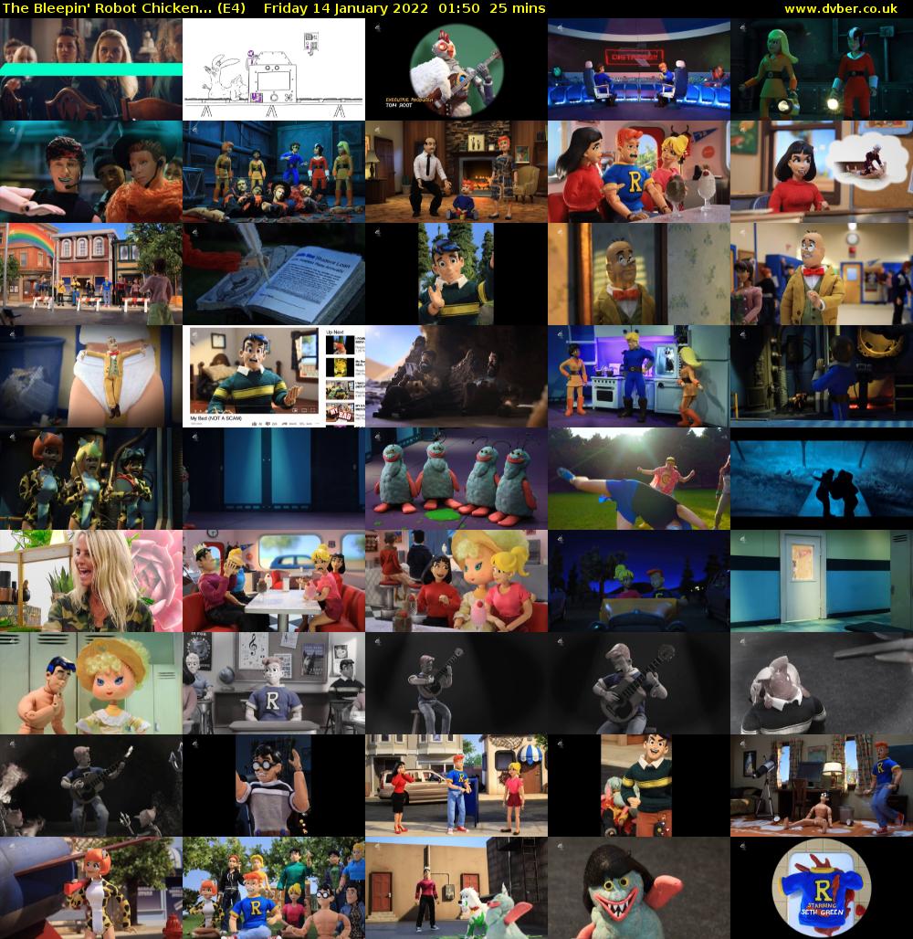 The Bleepin' Robot Chicken... (E4) Friday 14 January 2022 01:50 - 02:15