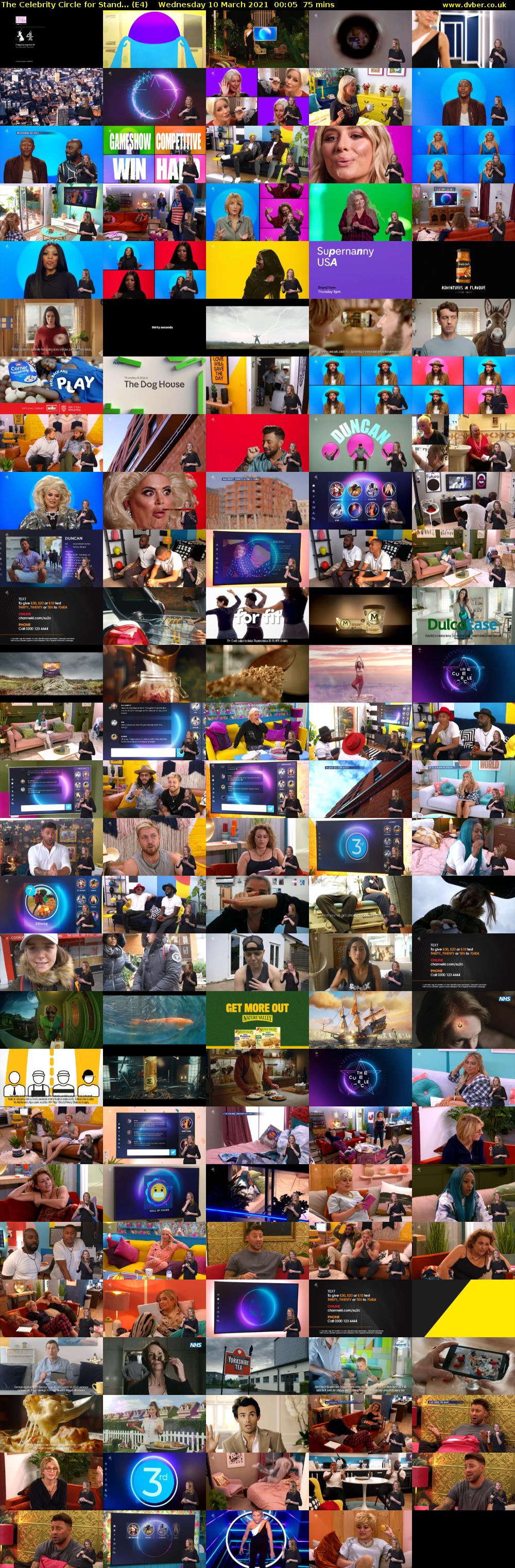 The Celebrity Circle for Stand... (E4) Wednesday 10 March 2021 00:05 - 01:20