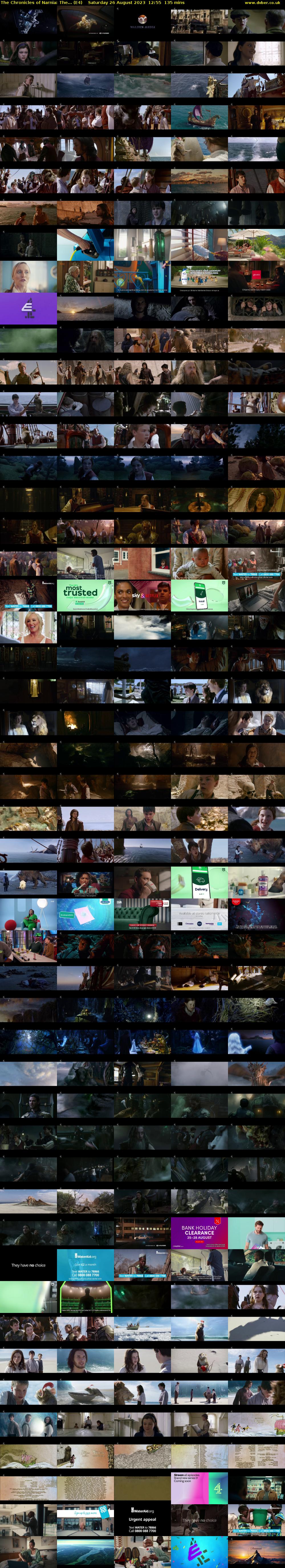 The Chronicles of Narnia: The... (E4) Saturday 26 August 2023 12:55 - 15:10