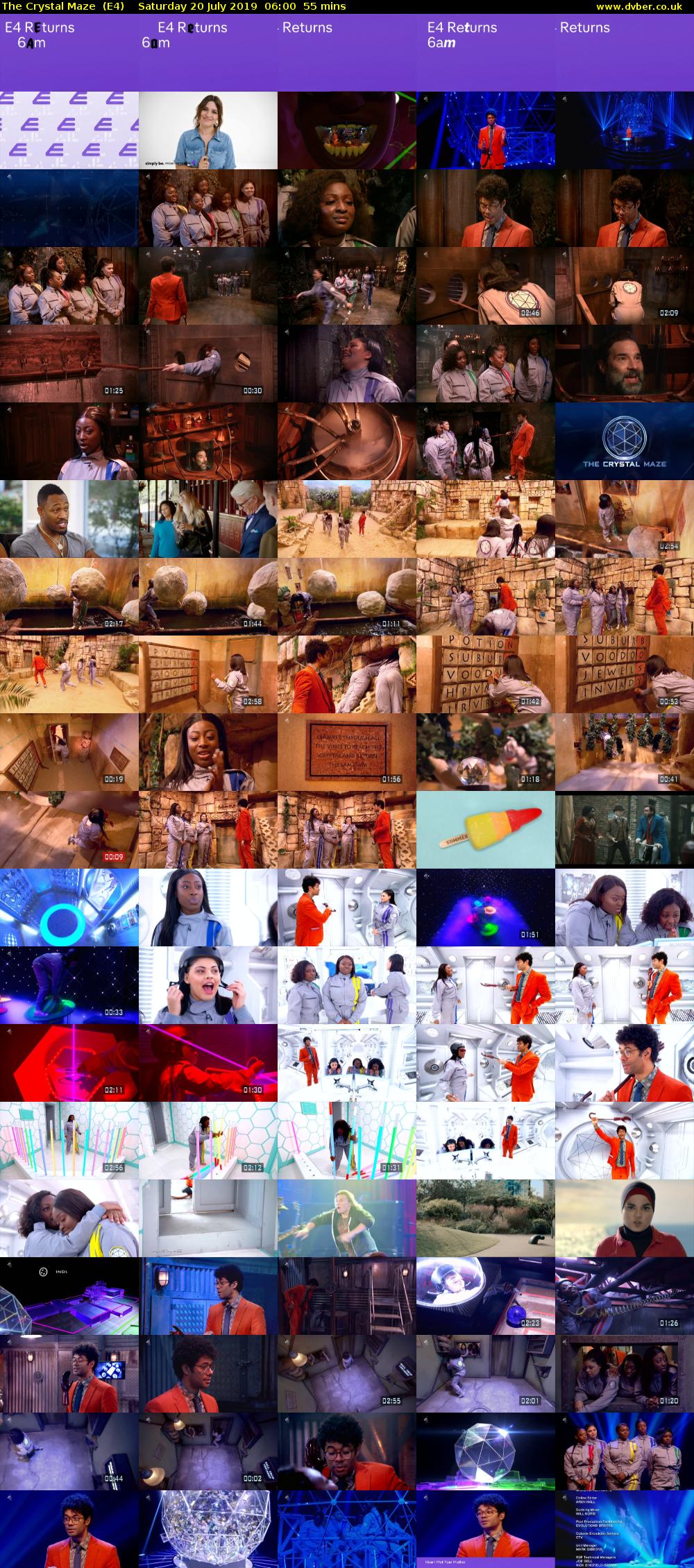 The Crystal Maze  (E4) Saturday 20 July 2019 06:00 - 06:55