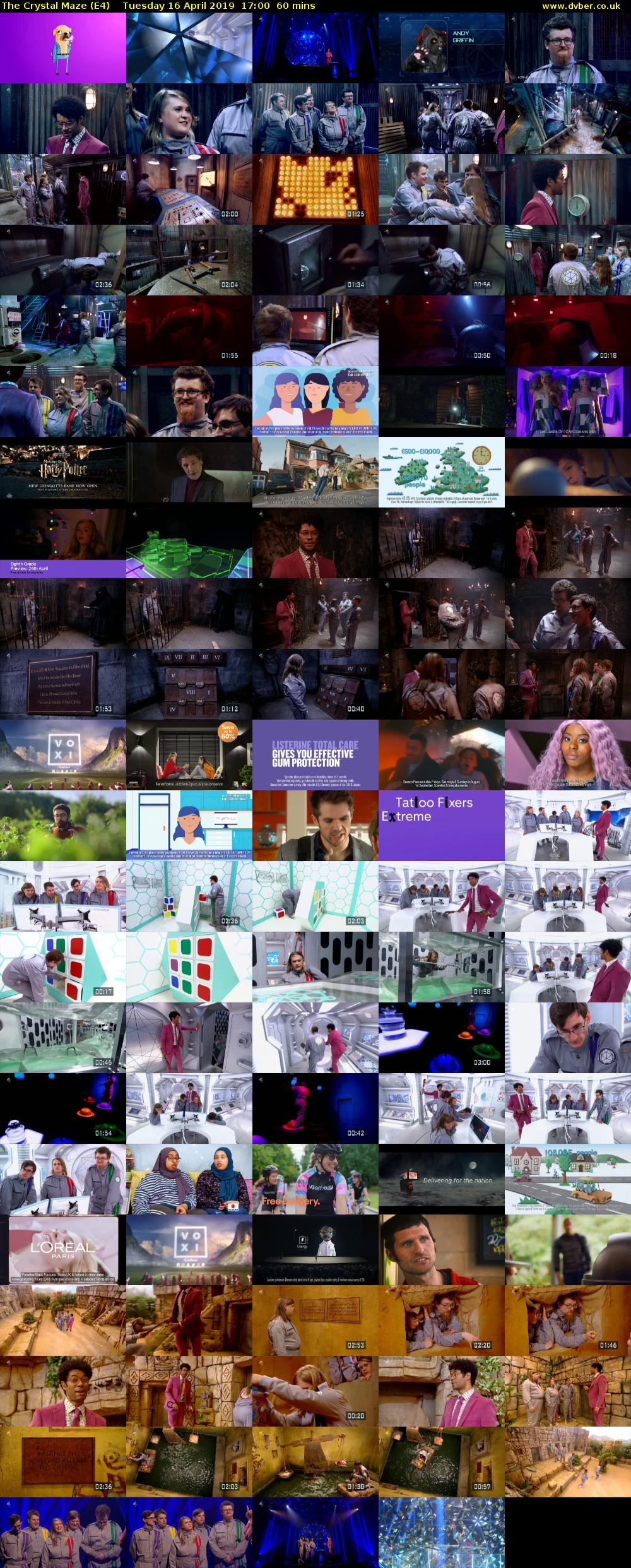 The Crystal Maze (E4) Tuesday 16 April 2019 17:00 - 18:00