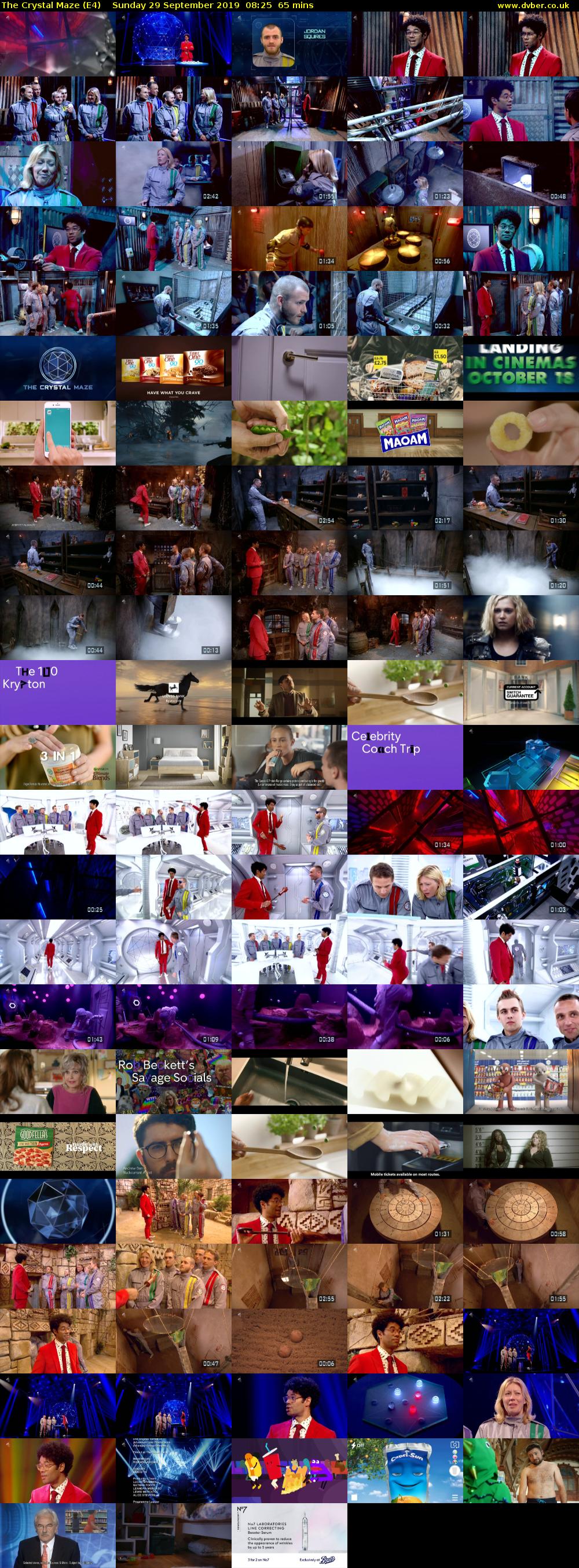 The Crystal Maze (E4) Sunday 29 September 2019 08:25 - 09:30