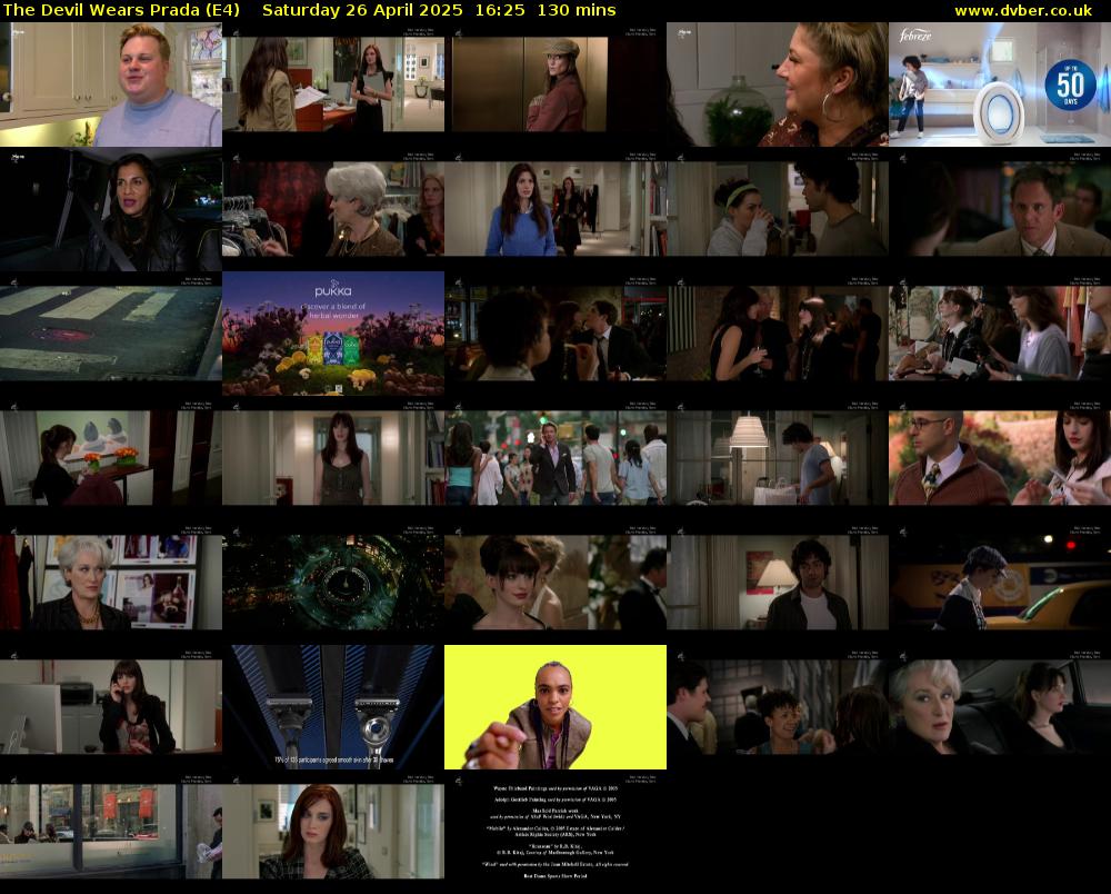 The Devil Wears Prada (E4) Saturday 26 April 2025 16:25 - 18:35