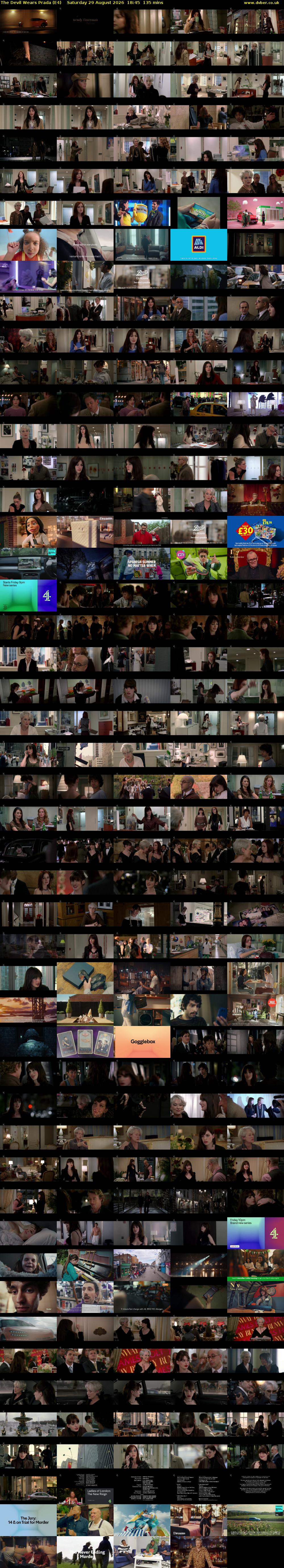 The Devil Wears Prada (E4) Saturday 29 August 2026 18:45 - 21:00