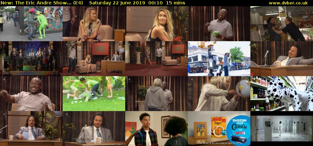 The Eric Andre Show... (E4) Saturday 22 June 2019 00:10 - 00:25