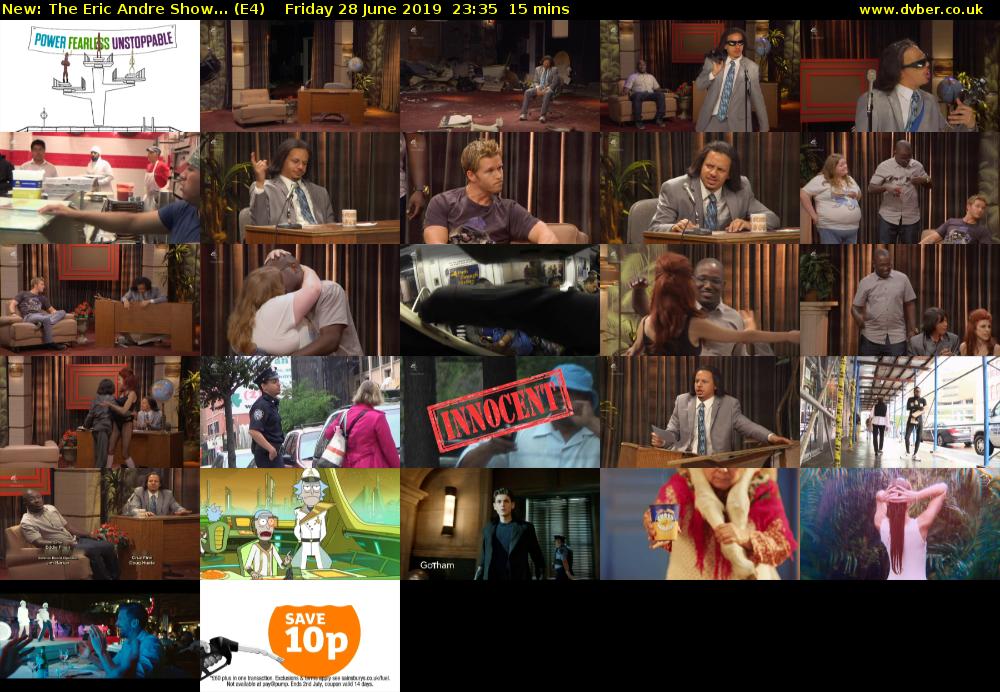 The Eric Andre Show... (E4) Friday 28 June 2019 23:35 - 23:50