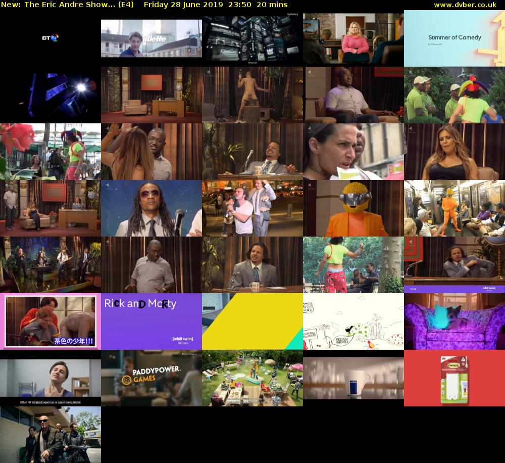 The Eric Andre Show... (E4) Friday 28 June 2019 23:50 - 00:10