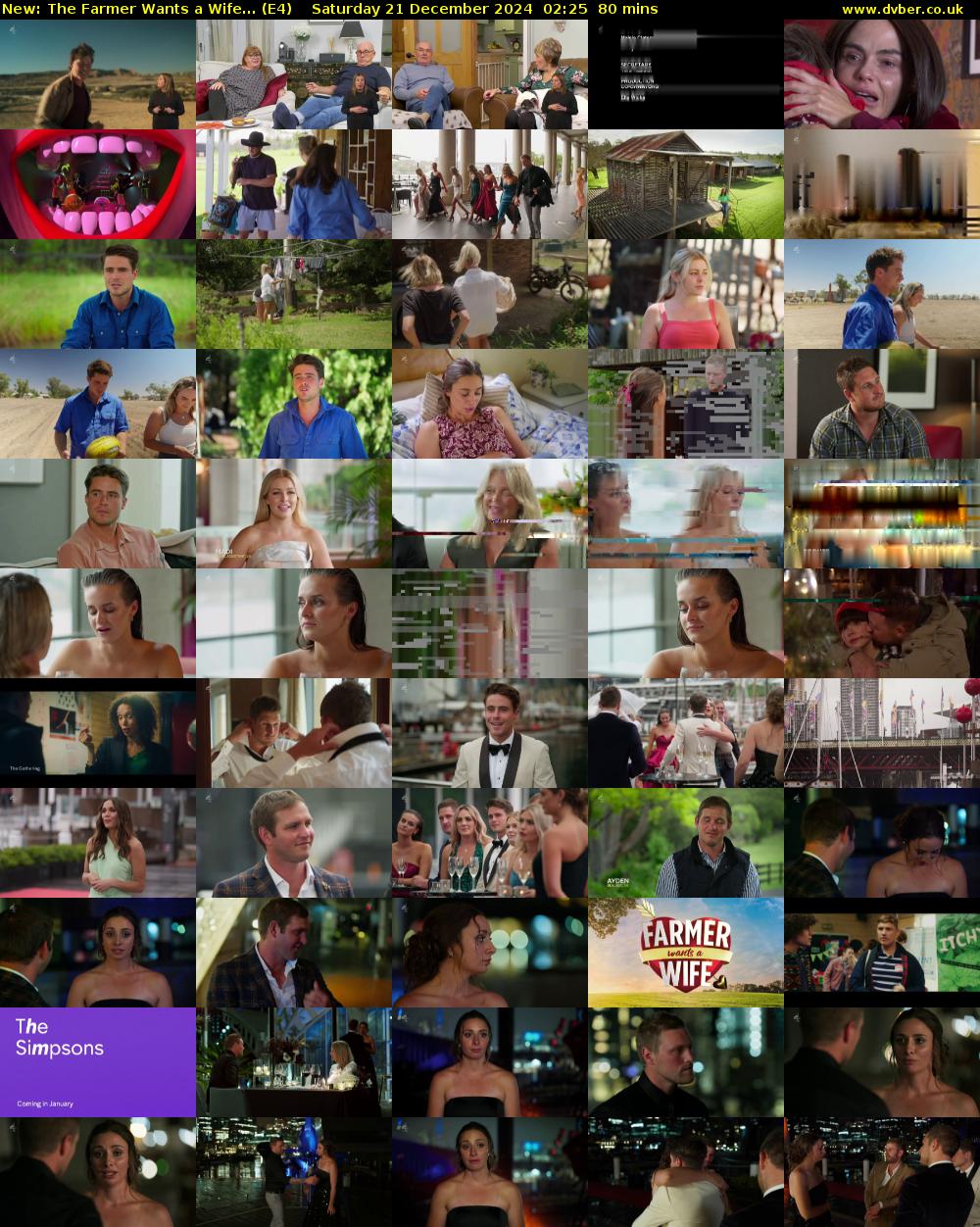 The Farmer Wants a Wife... (E4) Saturday 21 December 2024 02:25 - 03:45