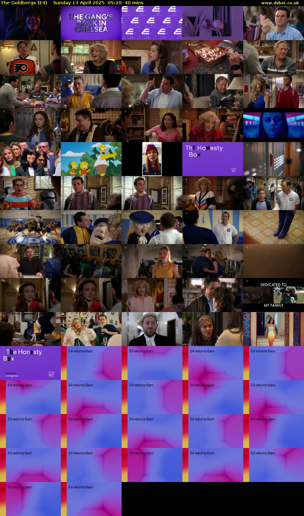 The Goldbergs (E4) Sunday 13 April 2025 05:20 - 06:00