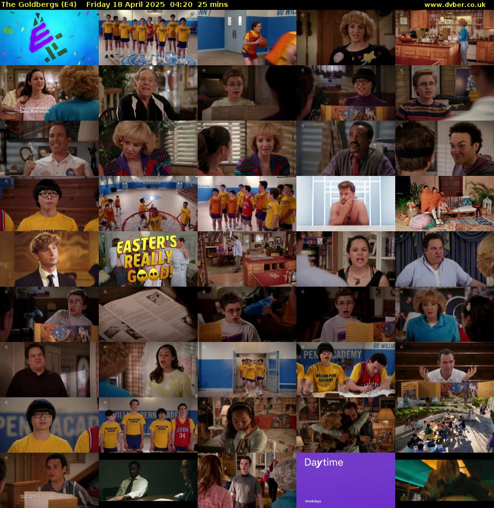 The Goldbergs (E4) Friday 18 April 2025 04:20 - 04:45