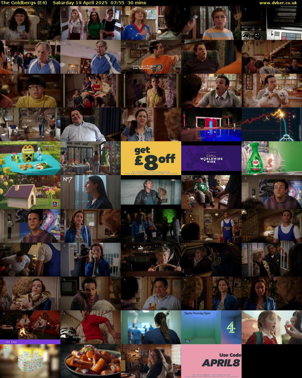The Goldbergs (E4) Saturday 19 April 2025 07:55 - 08:25