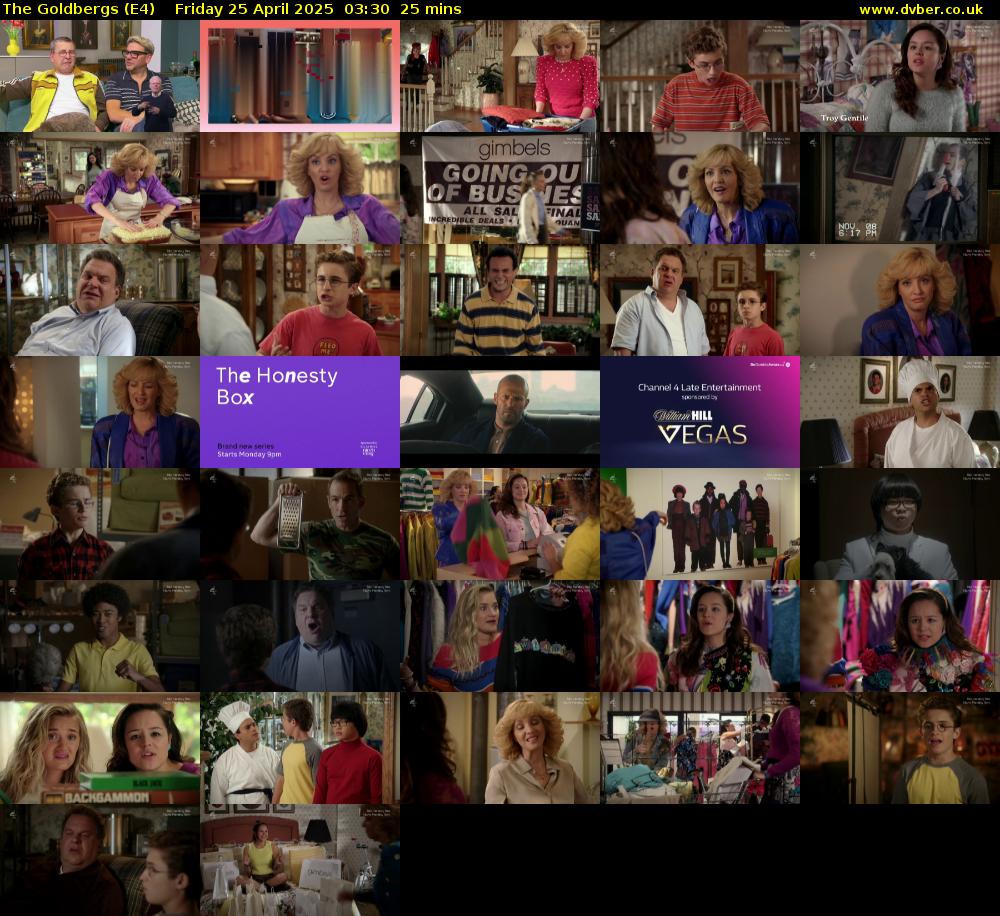 The Goldbergs (E4) Friday 25 April 2025 03:30 - 03:55