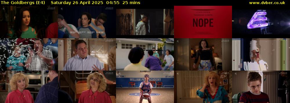 The Goldbergs (E4) Saturday 26 April 2025 04:55 - 05:20
