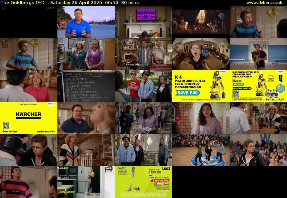 The Goldbergs (E4) Saturday 26 April 2025 06:50 - 07:20