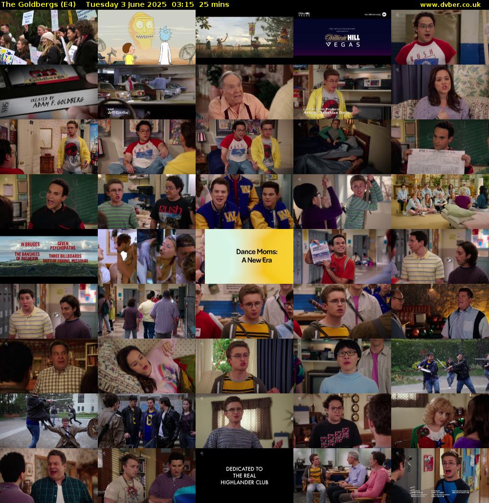The Goldbergs (E4) Tuesday 3 June 2025 03:15 - 03:40