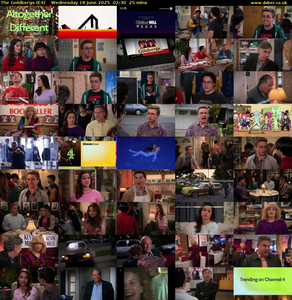 The Goldbergs (E4) Wednesday 18 June 2025 02:30 - 02:55