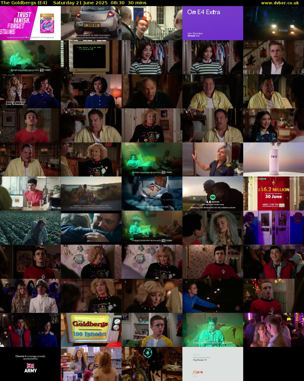 The Goldbergs (E4) Saturday 21 June 2025 08:30 - 09:00