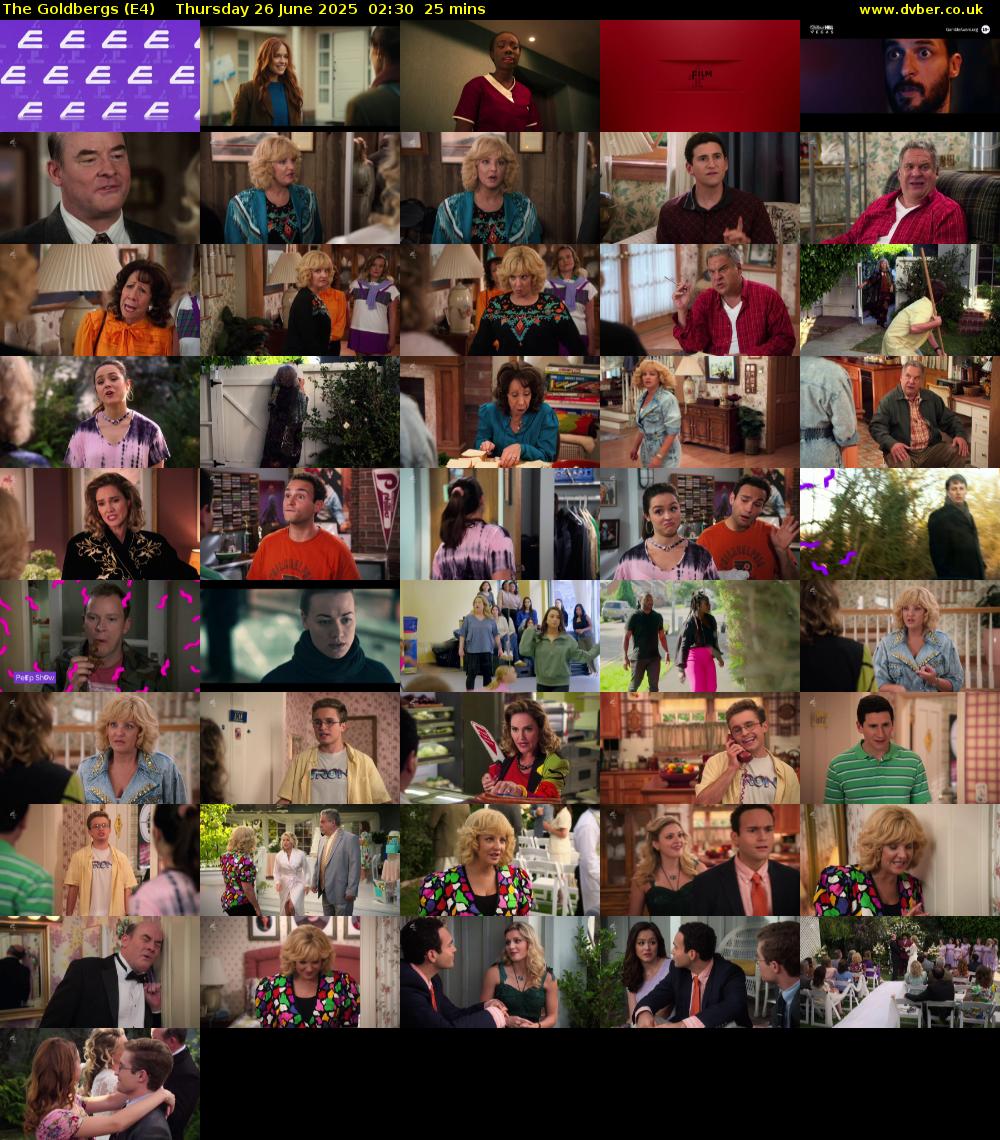 The Goldbergs (E4) Thursday 26 June 2025 02:30 - 02:55