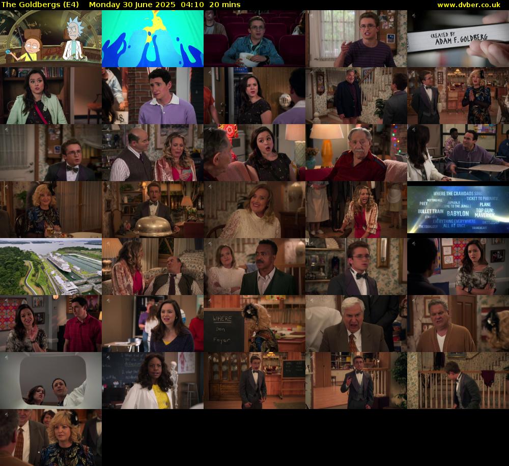 The Goldbergs (E4) Monday 30 June 2025 04:10 - 04:30