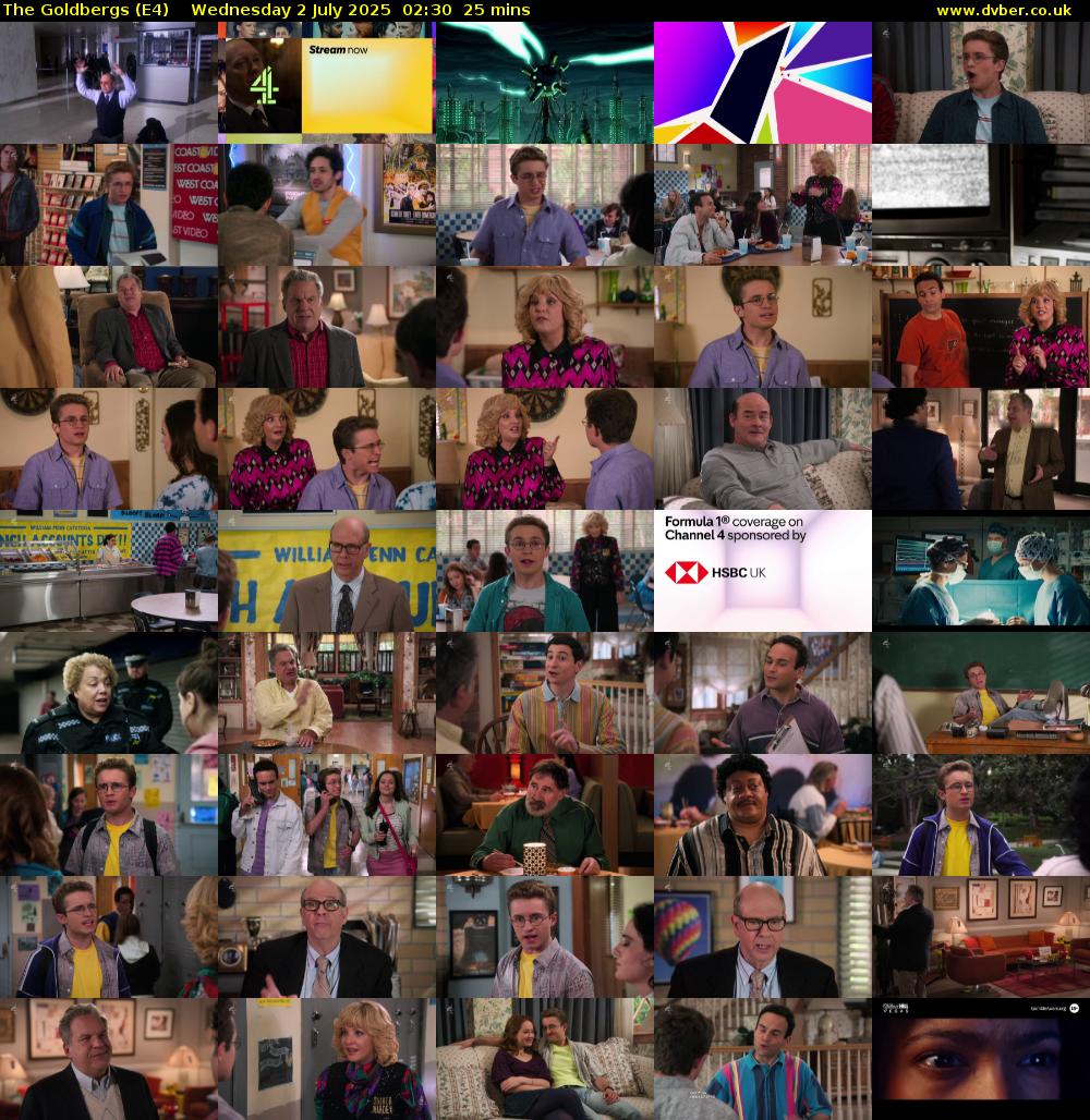 The Goldbergs (E4) Wednesday 2 July 2025 02:30 - 02:55