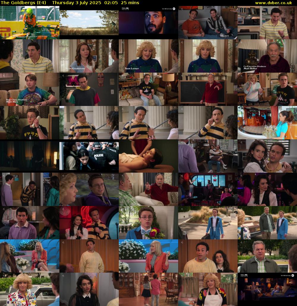 The Goldbergs (E4) Thursday 3 July 2025 02:05 - 02:30