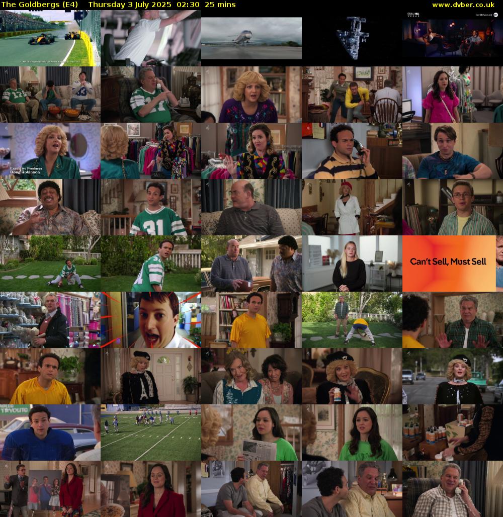 The Goldbergs (E4) Thursday 3 July 2025 02:30 - 02:55