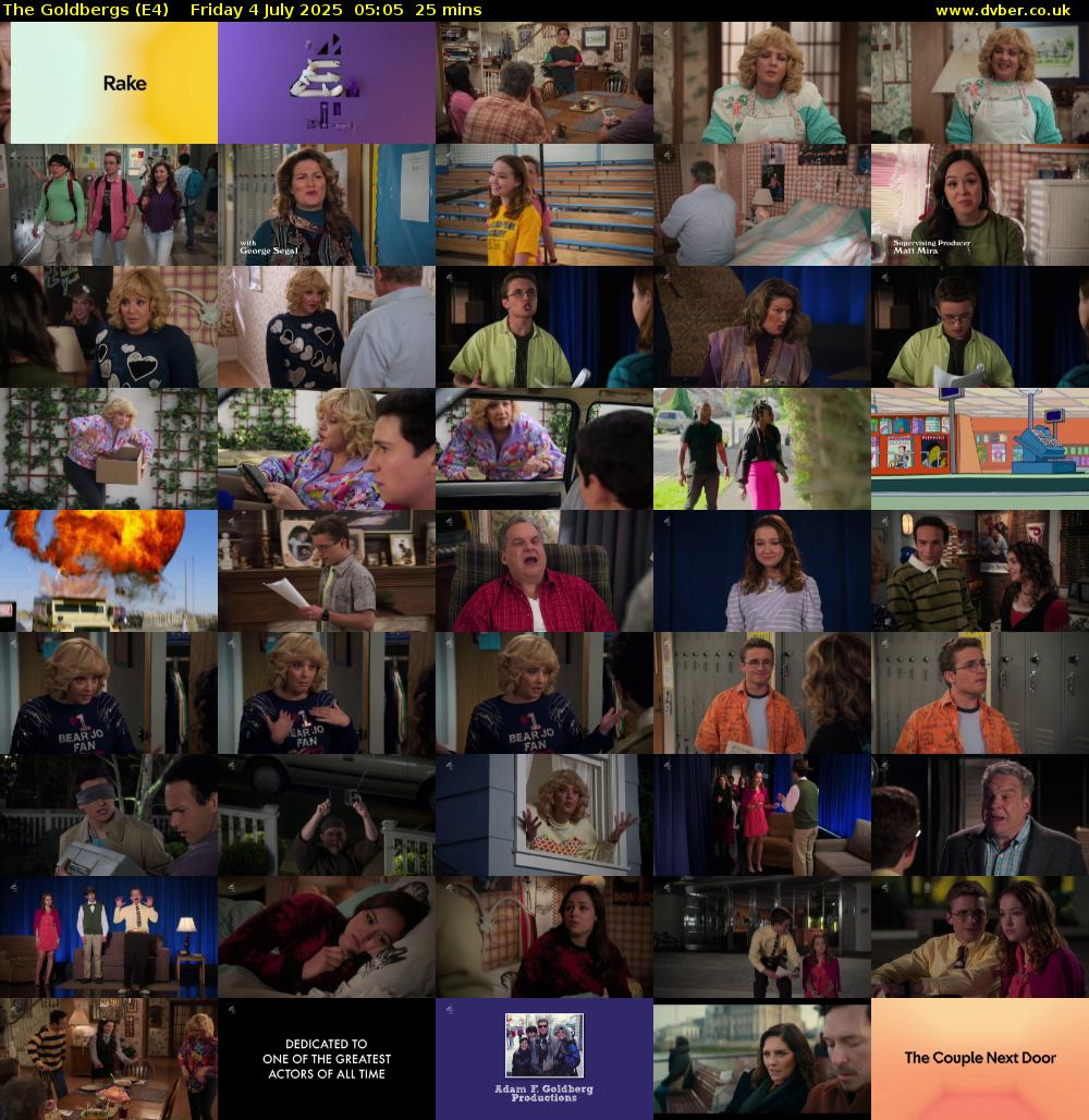The Goldbergs (E4) Friday 4 July 2025 05:05 - 05:30
