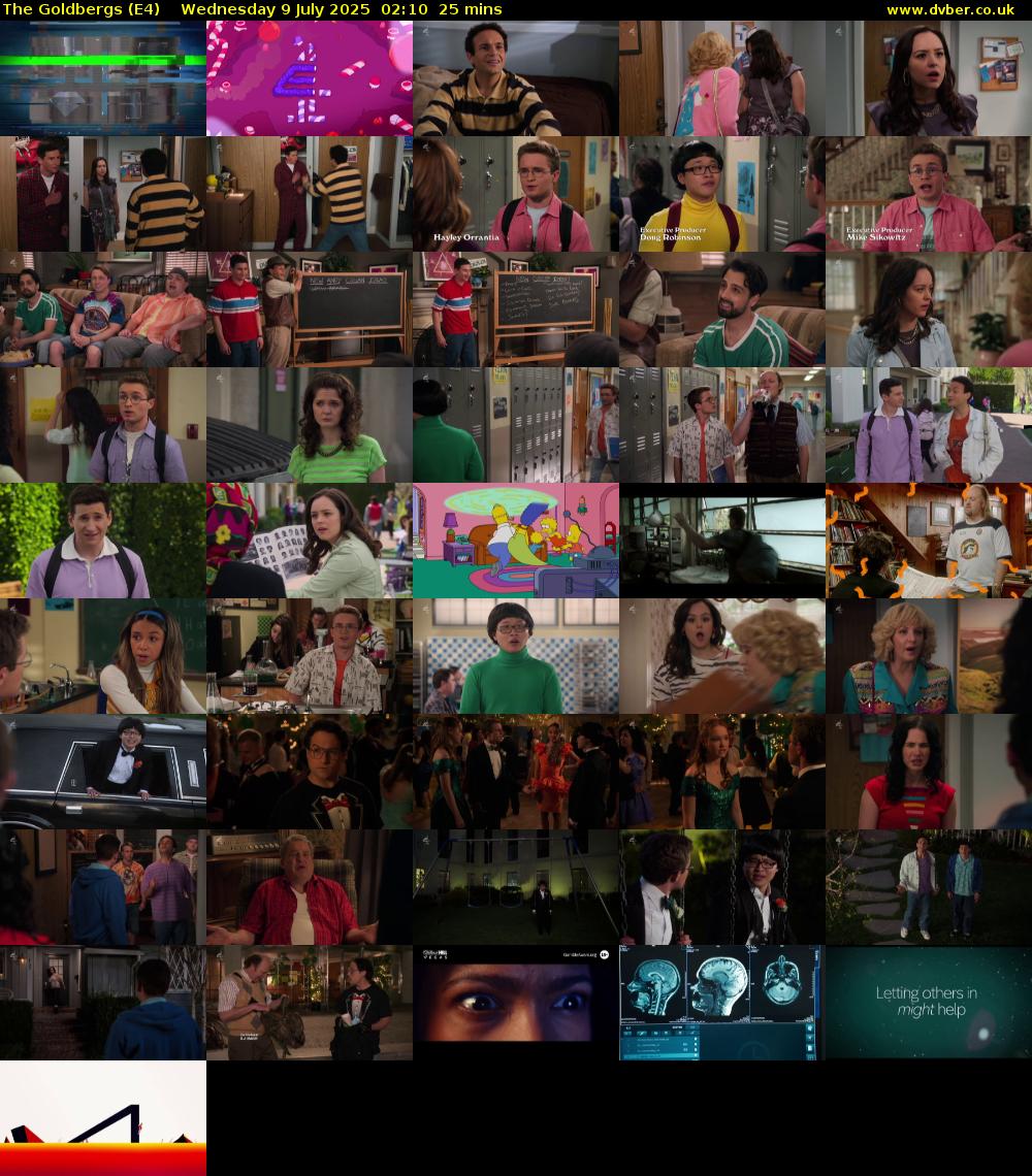 The Goldbergs (E4) Wednesday 9 July 2025 02:10 - 02:35