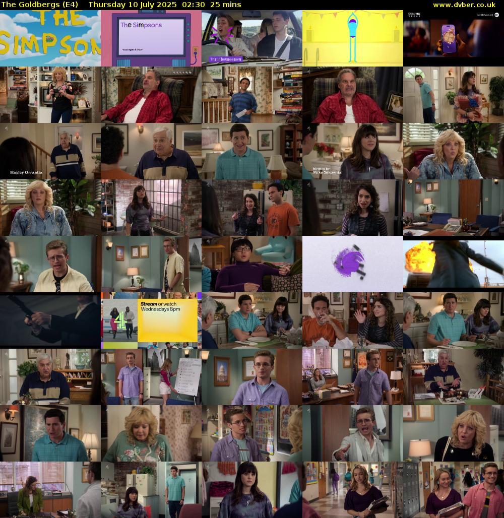 The Goldbergs (E4) Thursday 10 July 2025 02:30 - 02:55