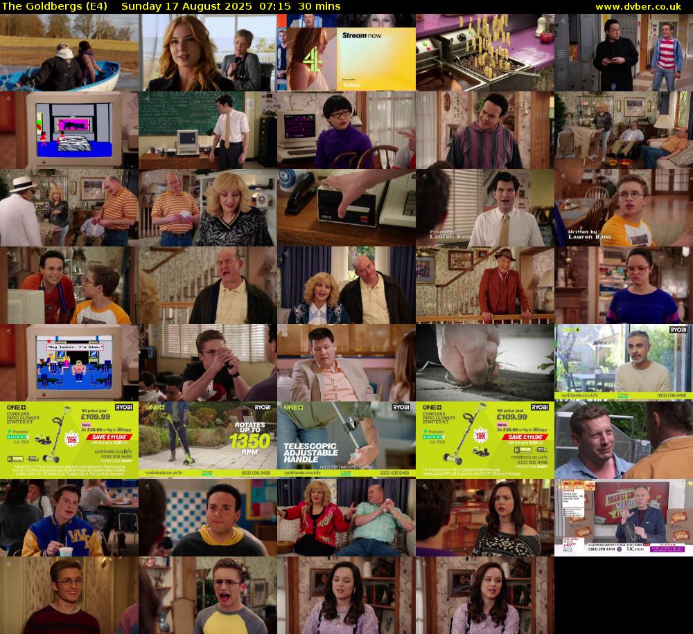 The Goldbergs (E4) Sunday 17 August 2025 07:15 - 07:45