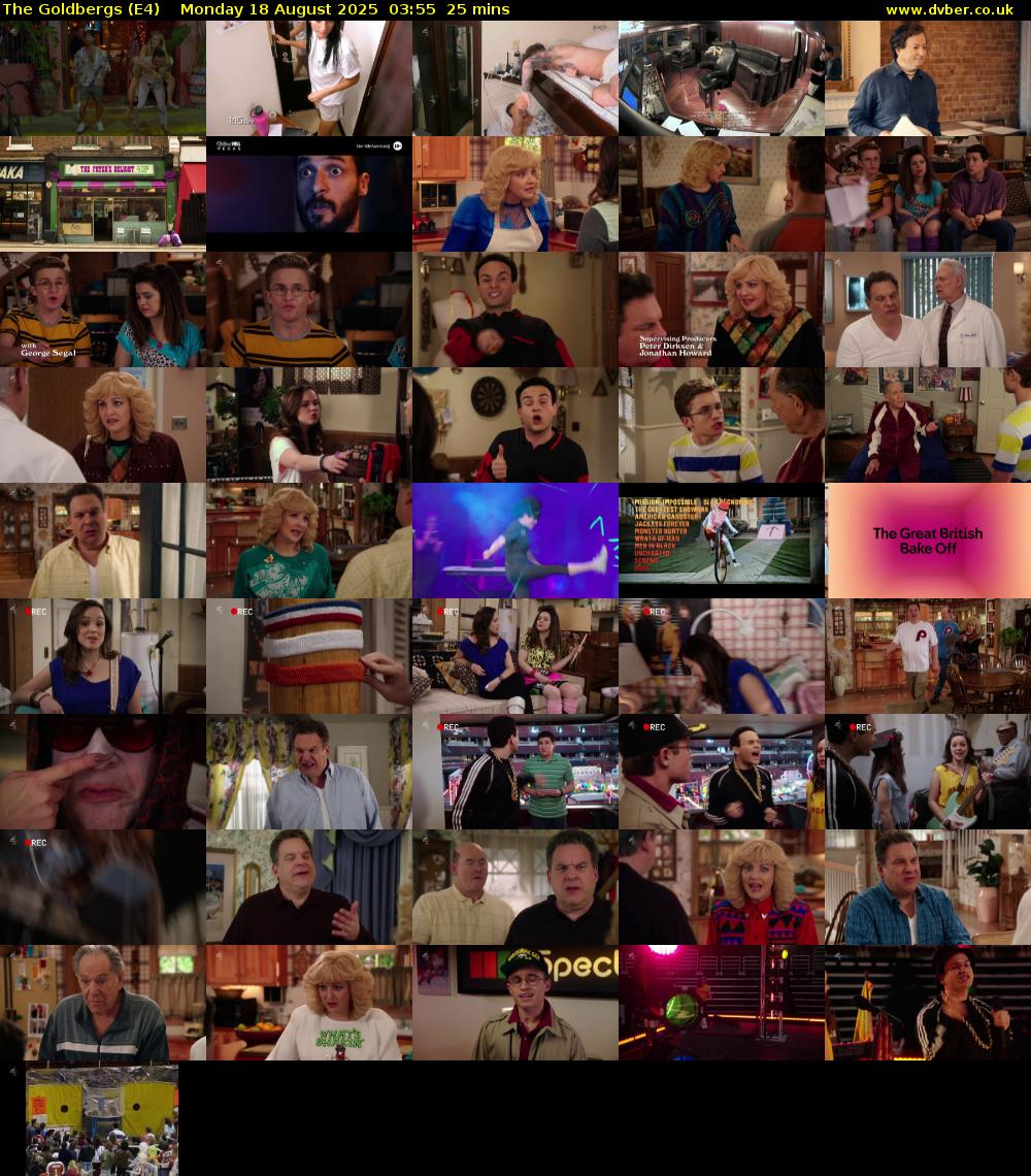 The Goldbergs (E4) Monday 18 August 2025 03:55 - 04:20