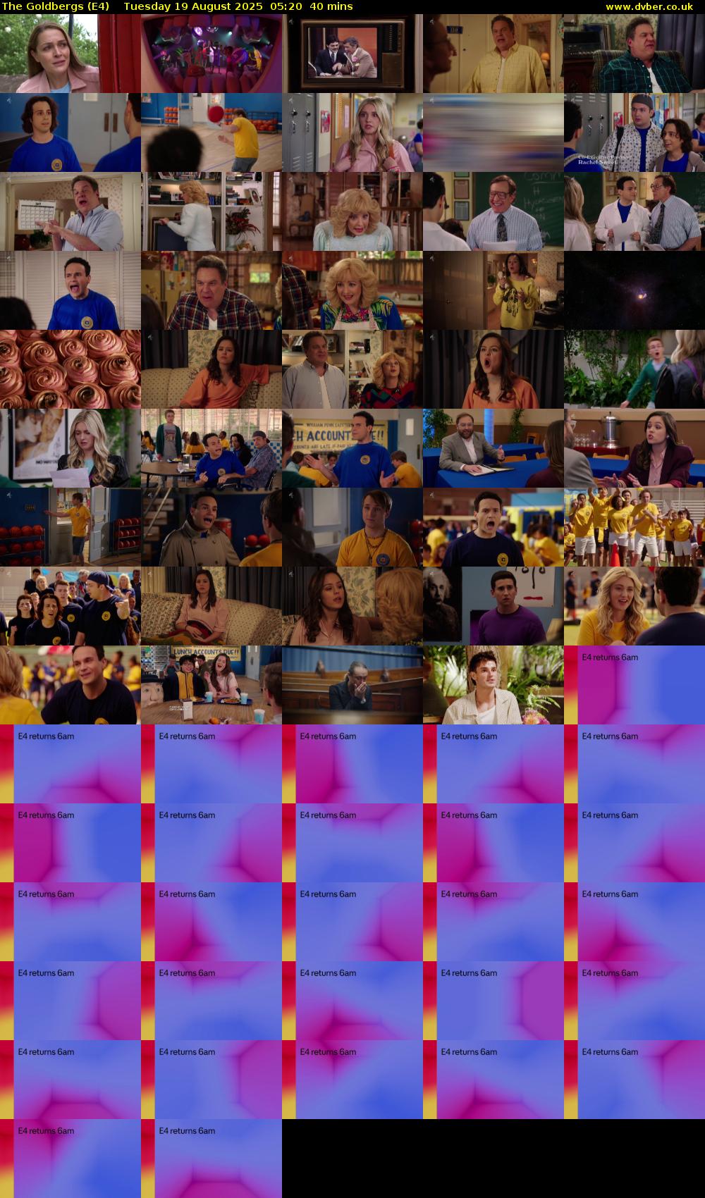 The Goldbergs (E4) Tuesday 19 August 2025 05:20 - 06:00