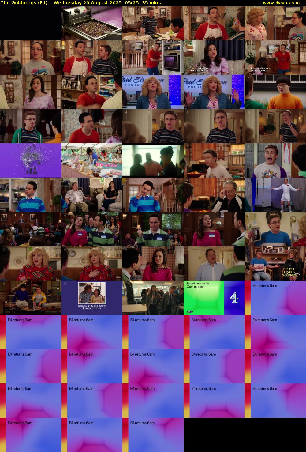 The Goldbergs (E4) Wednesday 20 August 2025 05:25 - 06:00